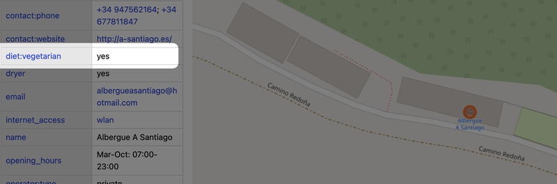 This image is a screenshot of a map page for a facility called 